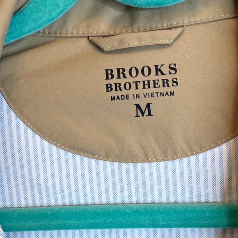 Brooks Brothers Men's Polyester Full Zip Lightweight Rain Jacket Size Medium - Picture 4 of 13